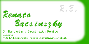 renato bacsinszky business card