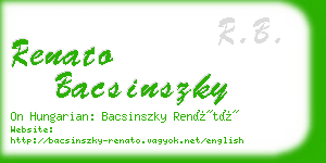 renato bacsinszky business card